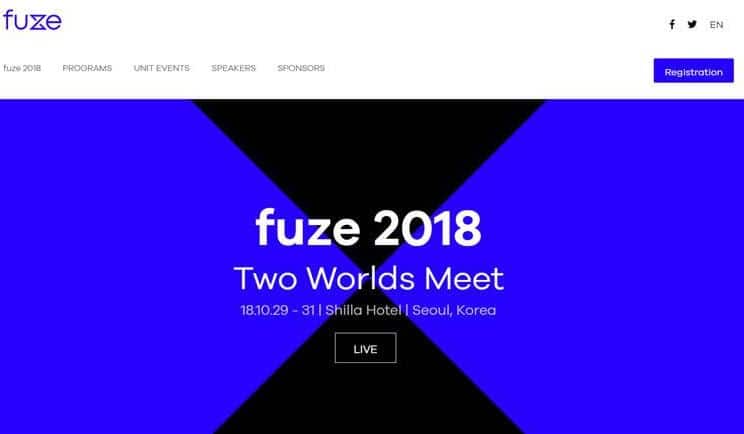서울시 주최 첫 블록체인 행사 ‘ABF in Seoul’의  본 행사 ‘Fuze 2018: Two Worlds Meet’ 개막