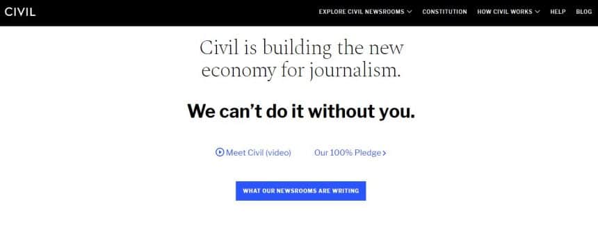 블록체인 저널리즘 플랫폼 ‘시빌’ 런칭