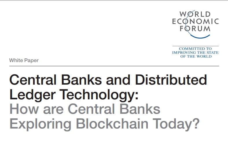 40여개 중앙은행들 블록체인 기술 탐구 … 디지털 화폐 발행 저울질 – 세계경제포럼 보고서