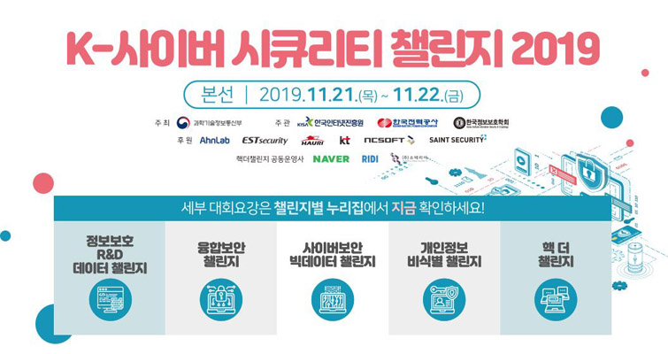 KISA, ‘K-사이버 시큐리티 챌린지 2019’ 본선 대회 개최