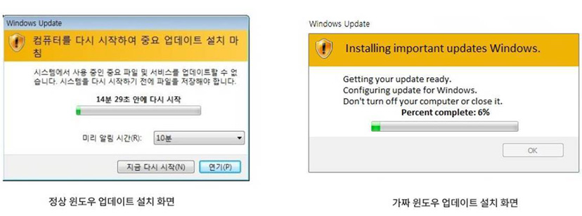 윈도우 업데이트로 위장하는 신종 랜섬웨어 주의