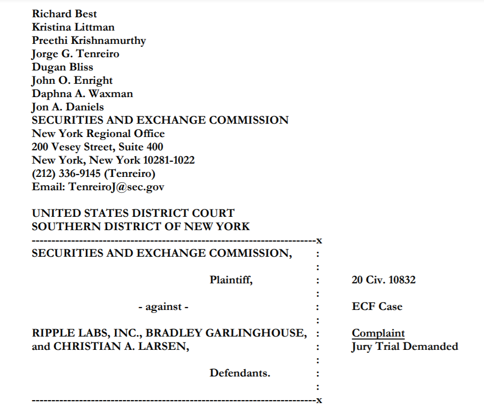 SEC’s prosecution “Ripple listeners get 0 million in private profits”