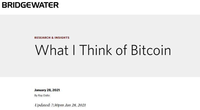 [초점] Bitcoin (ft. Ray Dalio)과 같은 새로운 것에 투자하는 방법