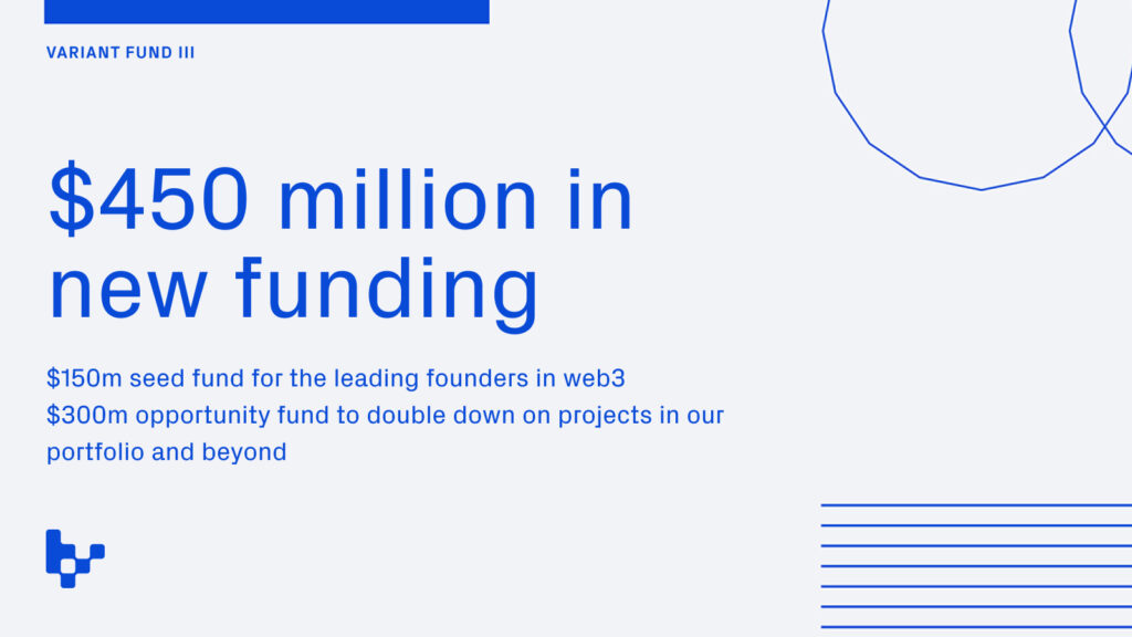 암호화폐 투자펀드 배리언트, 웹3와 디파이 프로젝트에 4억5000만달러 지원