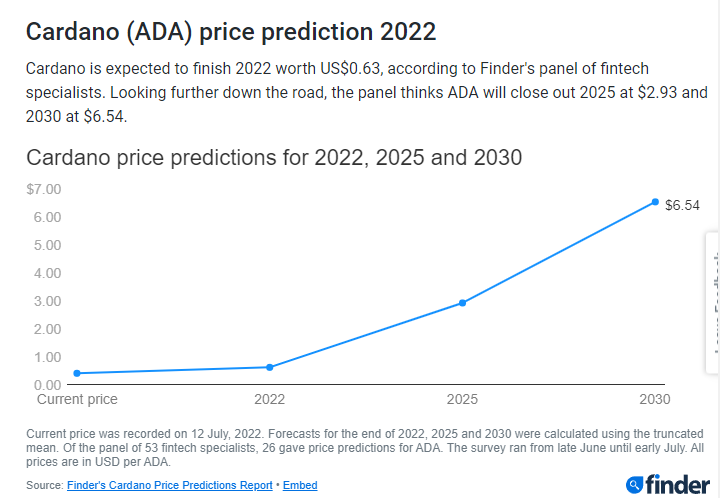 카르다노 금년 말 가격 $0.63 … 2025년 말 $2.93 전망 – Finder 서베이