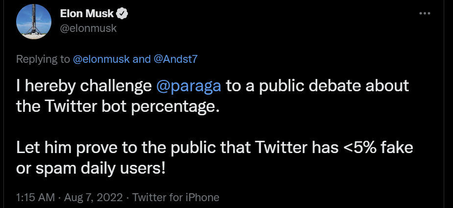 [8월 8일 오전 간추린 뉴스] 머스크, 트위터 CEO에게 “가짜 계정 비율 공개 토론하자” 外