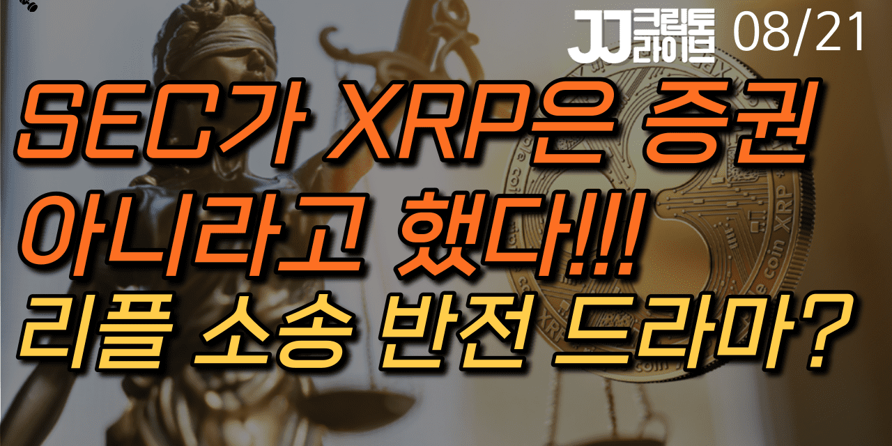 [영상] 리플 소송은 반전 드라마?…SEC가 XRP은 증권이 아니라고 했다!