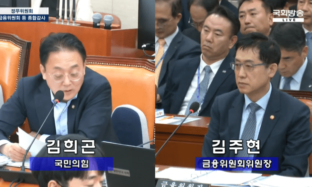 [국감이슈] 김희곤 의원 “법인, 가상자산 투자 허용해야” …김주현 “신뢰 더 쌓이면 고려할 수도”