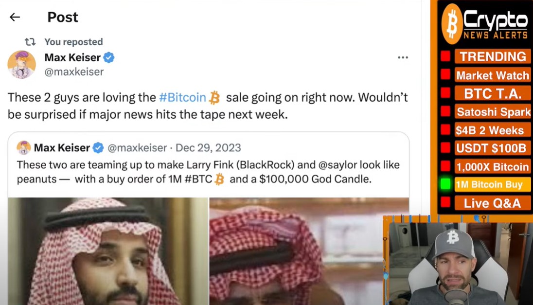 사우디, 카타르 100만 BTC 매입 곧 발표 – 크립토뉴스얼러트